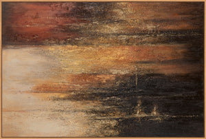 Abstraktes Wandbild in modernem Stil mit feiner Struktur und ruhiger Farbpalette