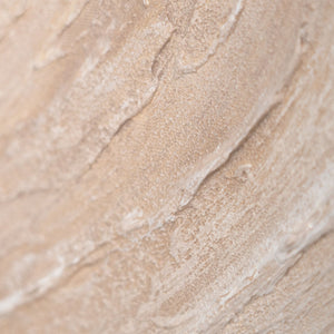 Abstraktes Gemälde im Rahmen für Wohnzimmer in Beigetönen „Wüstes Flüstern“