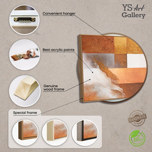 Abstraktes Wandbild in Braun und Ocker mit Struktur, moderne Kunst auf Leinwand