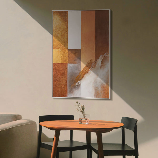 Abstraktes Bild mit Rahmen „Harmonie der Formen“ – Moderne Wandkunst