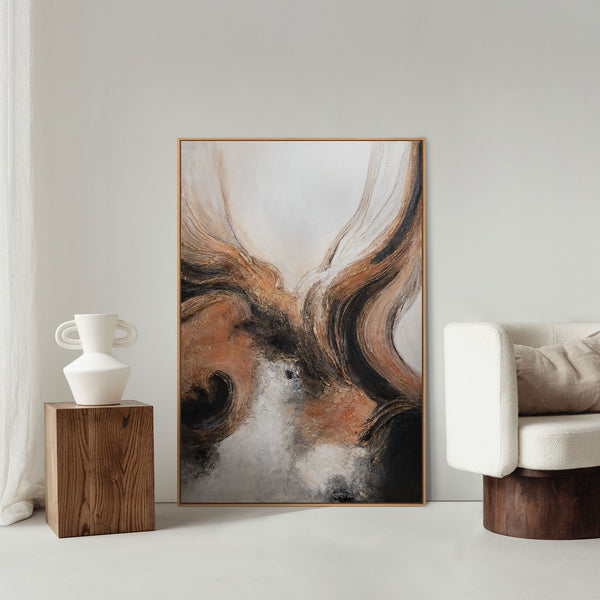 Abstraktes Acryl Gemälde „Element in Bewegung“ – Moderne Kunst auf Leinwand