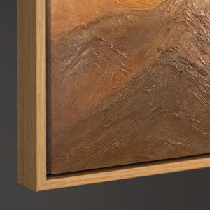 Leinwandbild mit Rahmen „Harmonie der Schichten“ – Abstraktes Acrylgemälde in Erdtönen