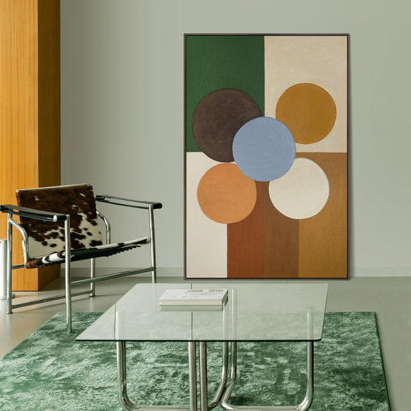 Handgemaltes Acrylbild „Sphäre der Balance“ – Geometrische Kunst für Wohnzimmer
