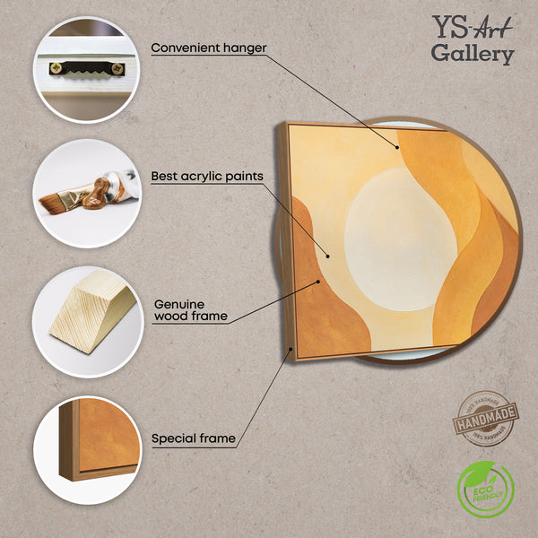 Abstraktes Wandbild in modernem Stil mit feiner Struktur und ruhiger Farbpalette