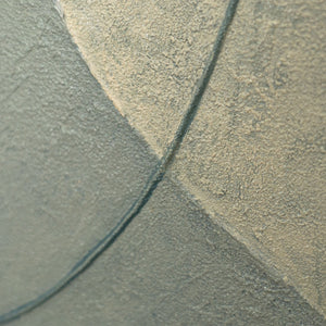 Abstraktes Acrylbild mit Rahmen „Ewige Linie“ – Moderne Wanddeko in Naturfarben