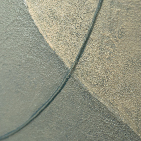 Abstraktes Acrylbild mit Rahmen „Ewige Linie“ – Moderne Wanddeko in Naturfarben