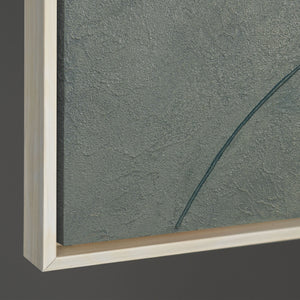 Abstraktes Acrylbild mit Rahmen „Ewige Linie“ – Moderne Wanddeko in Naturfarben