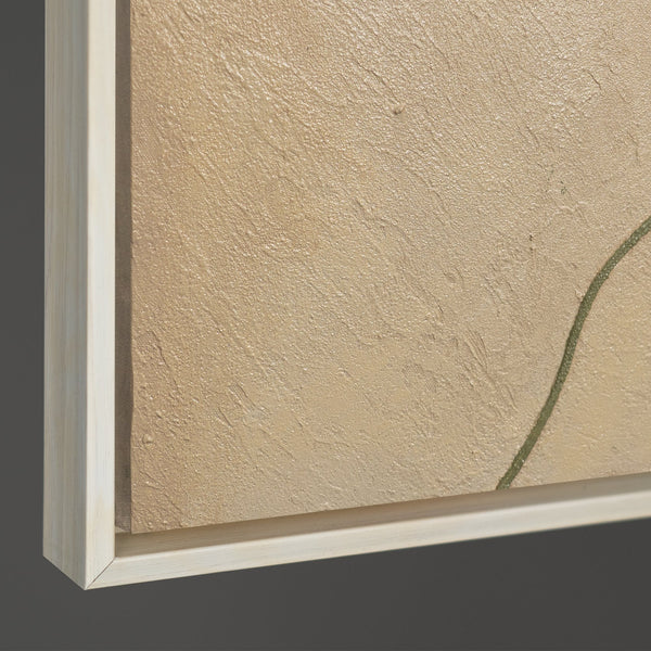 Abstraktes Wandbild mit harmonischen Formen und natürlicher Farbwirkung