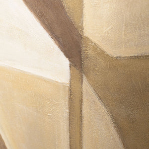 Leinwandbild mit Rahmen „Abstrakte Zärtlichkeit“ – Strukturierte Acrylmalerei mit Figur