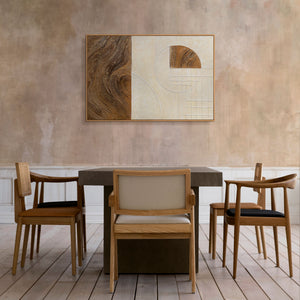 Abstraktes Wandbild als stilvoller Akzent in einem modernen Wohnraum