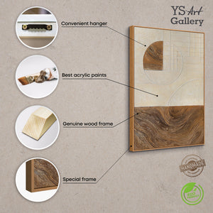 Abstract paintings with structure and geometry in the framework "Lines and Circles"