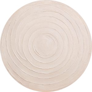 Rundes Abstraktes Acrylbild „Kreisförmiger Rhythmus“ – Wanddeko in Naturtönen