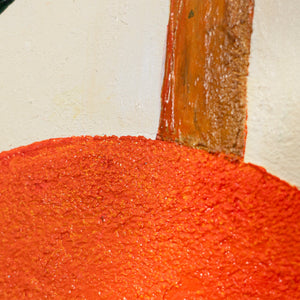 Abstraktes Wandbild mit harmonischen Formen und natürlicher Farbwirkung