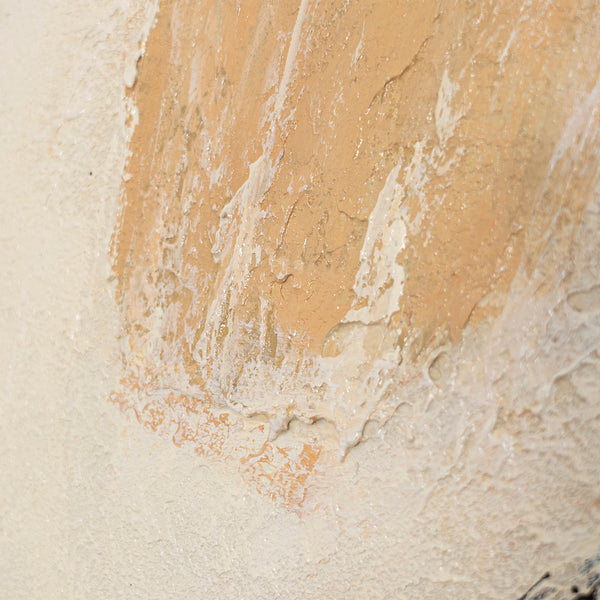 Abstraktes Gemälde im Rahmen moderne Acrylmalerei „Kraft des Pinselstrichs“