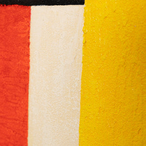 Moderne Acrylmalerei mit Rahmen „Kontraste“ – Abstrakte geometrische Formen auf Leinwand