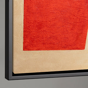 Moderne Acrylmalerei mit Rahmen „Kontraste“ – Abstrakte geometrische Formen auf Leinwand