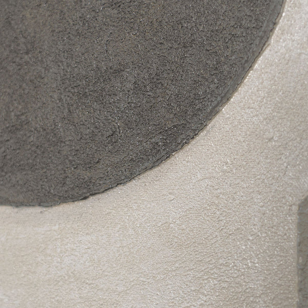 Moderne Acrylmalerei im Rahmen geometrisches Leinwandbild „Stille der Geometrie“