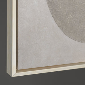 Moderne Acrylmalerei im Rahmen geometrisches Leinwandbild „Stille der Geometrie“