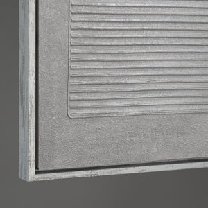 Moderne gemalte Bilder im Rahmen ruhiges Leinwandbild „Grauer Akkord“