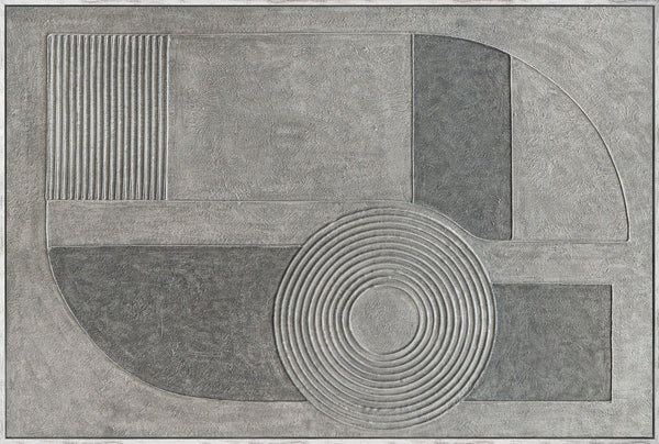 Moderne gemalte Bilder im Rahmen ruhiges Leinwandbild „Grauer Akkord“