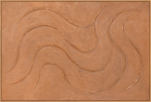 Acrylic painting on an organic canvas, "Warm Rhythms"