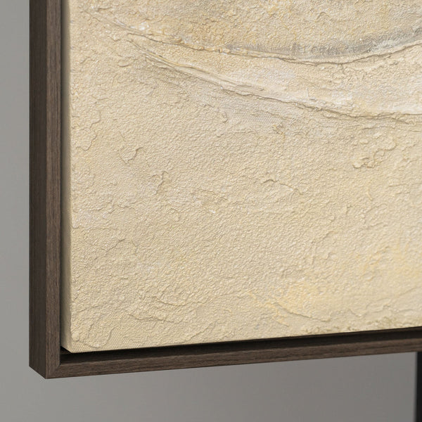 Abstrakte Gemälde Beige – Moderne Wanddeko Wohnzimmer Leinwand „Das Flüstern der Täler“