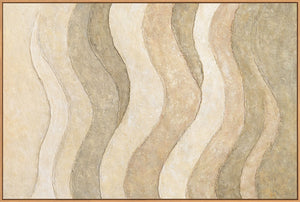 Moderne abstrakte Wandkunst in einem minimalistischen Wohnzimmer