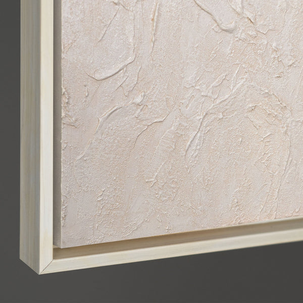 Moderne Wanddeko neutral – Abstraktes Bild Beige „Das Flüstern der Zeit“