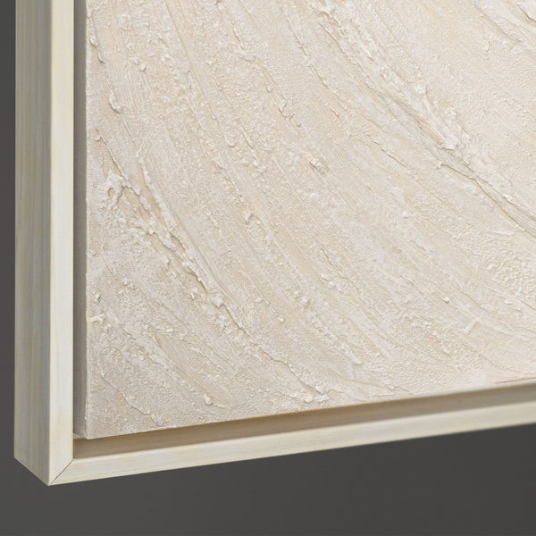 Abstrakte Wandbilder Beige – Struktur Gemälde modern „Echos der Zeit“