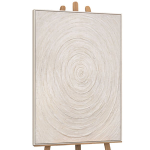 Abstrakte Wandbilder Beige – Struktur Gemälde modern „Echos der Zeit“
