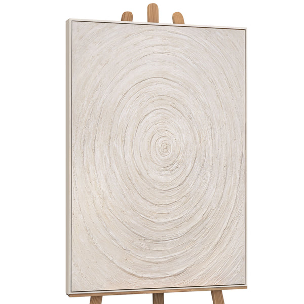Abstrakte Wandbilder Beige – Struktur Gemälde modern „Echos der Zeit“