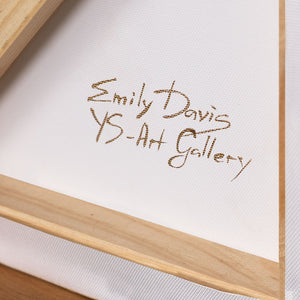 Struktur Gemälde Beige & Schwarz – Abstrakte Kunst auf Leinwand „Duett der Halbkreise“