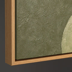Abstraktes Wandbild auf Leinwand mit heller Naturfarbpalette