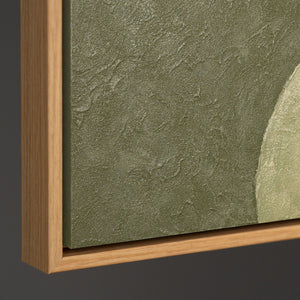 Abstraktes Wandbild auf Leinwand mit heller Naturfarbpalette