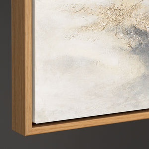 Handgemaltes Acrylbild in Grau & Gold – Abstrakte Wanddeko „Wolkenmelodie“