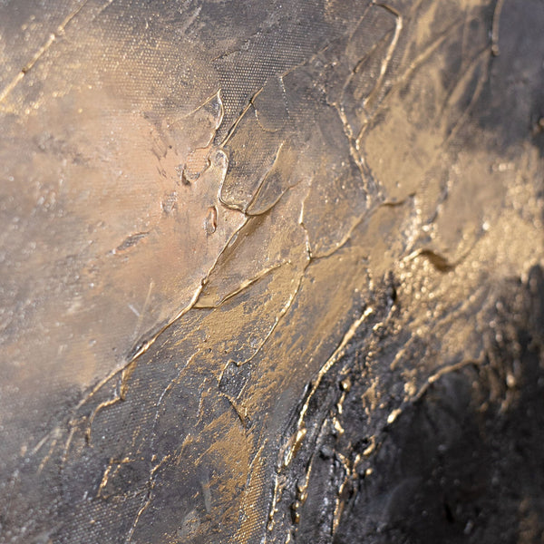Leinwand Kunstwerk mit Struktur – Modernes Gemälde „Himmelsglühen“