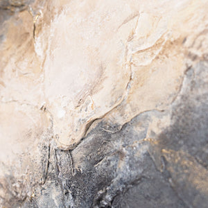 Leinwand Kunstwerk mit Struktur – Modernes Gemälde „Himmelsglühen“
