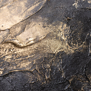 Leinwand Kunstwerk mit Struktur – Modernes Gemälde „Himmelsglühen“