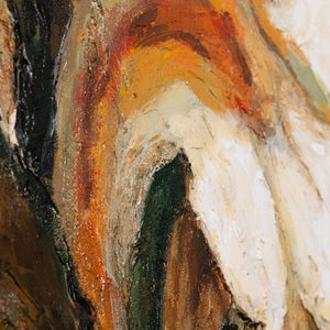 Abstrakte Kunst Blume – Acrylbild auf Leinwand „Vergehen der Zeit“