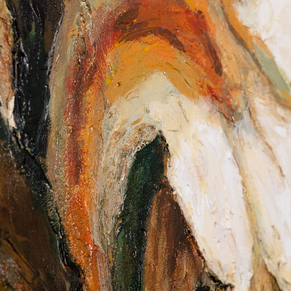 Abstrakte Kunst Blume – Acrylbild auf Leinwand „Vergehen der Zeit“
