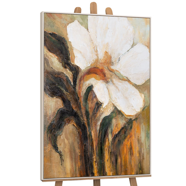 Abstrakte Kunst Blume – Acrylbild auf Leinwand „Vergehen der Zeit“