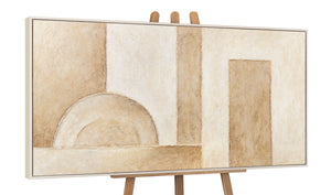 Handgemalte Gemälde auf Leinwand - Moderne Wandkunst für Wohnzimmer „Raum der Formen“