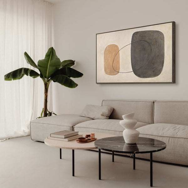Modernes Leinwandbild handgemalt „Ausgewogenheit der Kontraste“