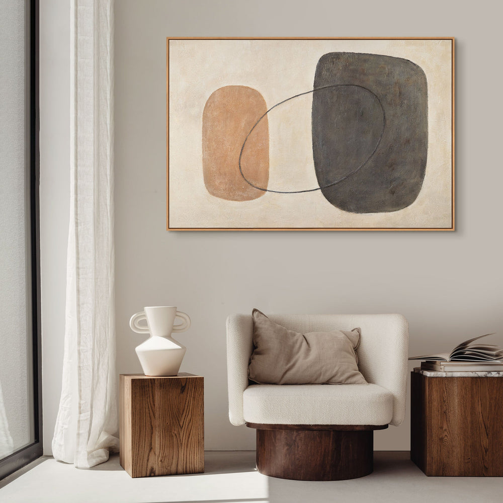 Modernes Leinwandbild handgemalt „Ausgewogenheit der Kontraste“