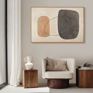 Modernes Leinwandbild handgemalt „Ausgewogenheit der Kontraste“