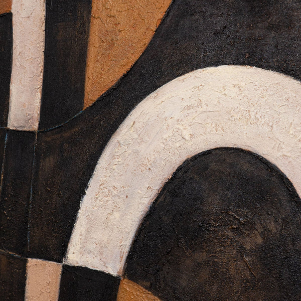 Zeitgenössische abstrakte Wandkunst mit Struktur, minimalistisches Design