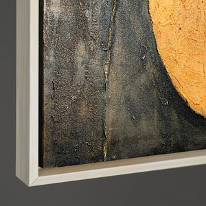 Detailaufnahme der Textur eines modernen abstrakten Wandbildes