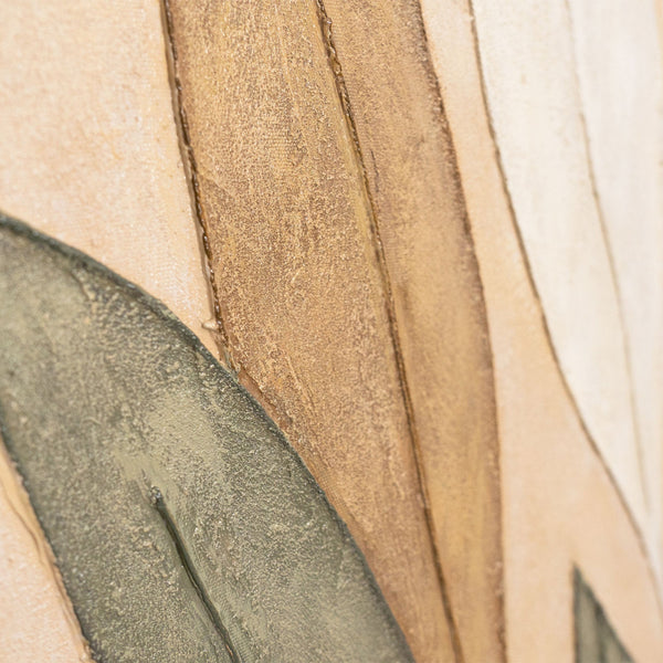 Abstraktes Leinwandbild „Tanz der Blätter“ – Handgemalte Wandkunst Naturmotiv