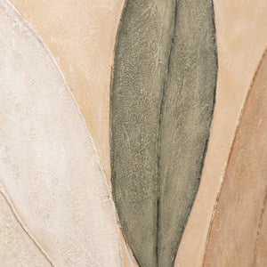 Minimalistisches Leinwandbild in Grüntönen