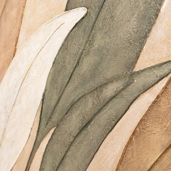 Abstraktes Leinwandbild „Tanz der Blätter“ – Handgemalte Wandkunst Naturmotiv